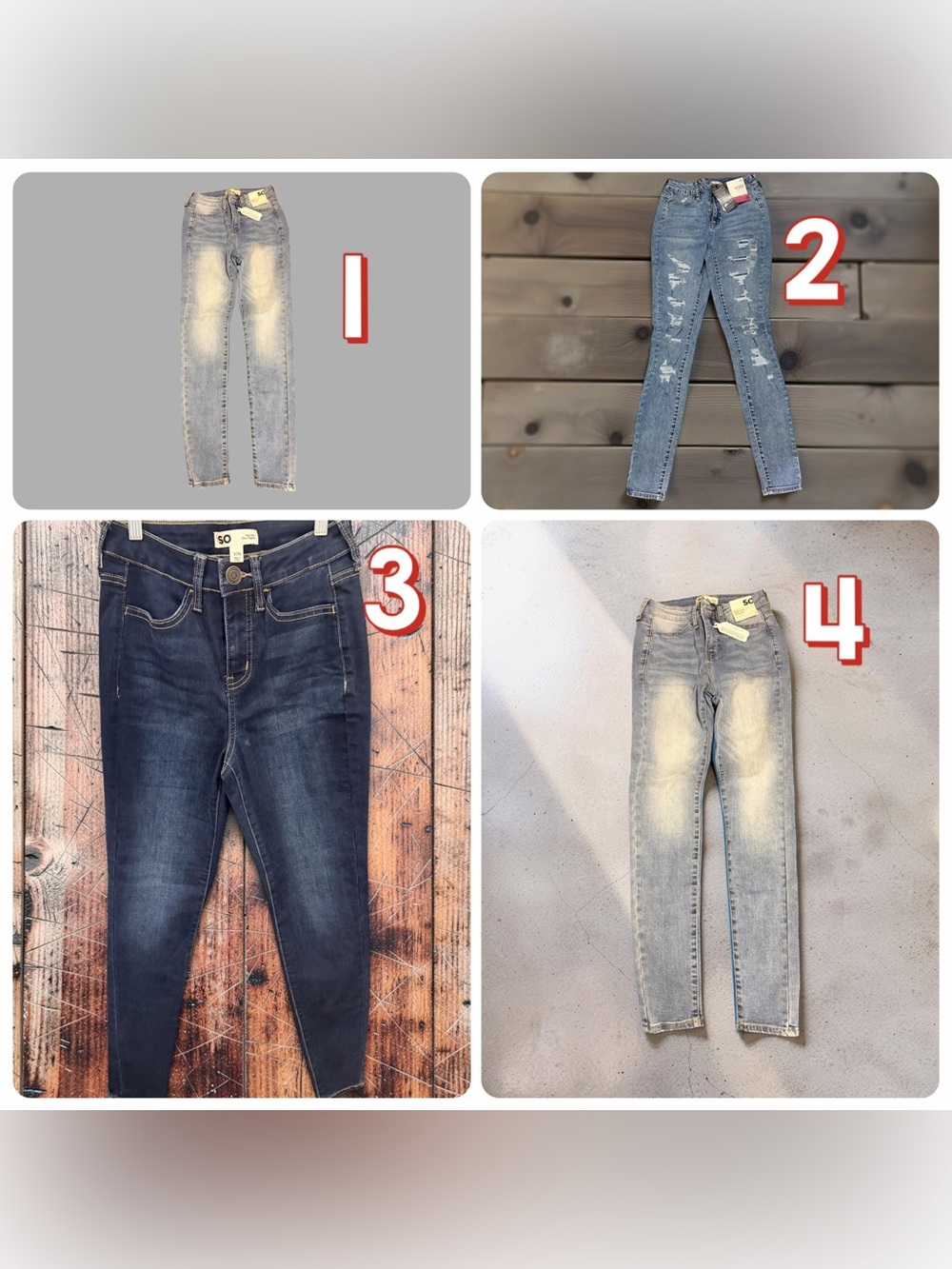 4 Pairs NWT Women’s Skinny Jeans